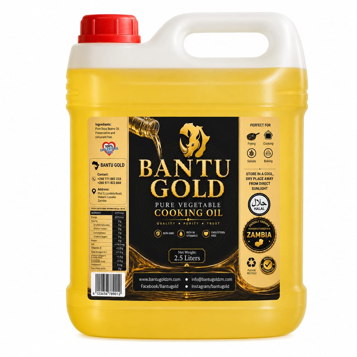 Bantu Gold Pure Vegetable — 5L Container